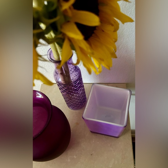 Teleflora square purple/Lavender vase and/or planter. 4.75” - Picture 2 of 16